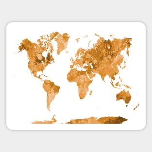 World map in watercolor Magnet